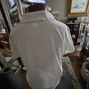 Izod White Women’s Polo Shirt - Short Sleeve Collared Tee